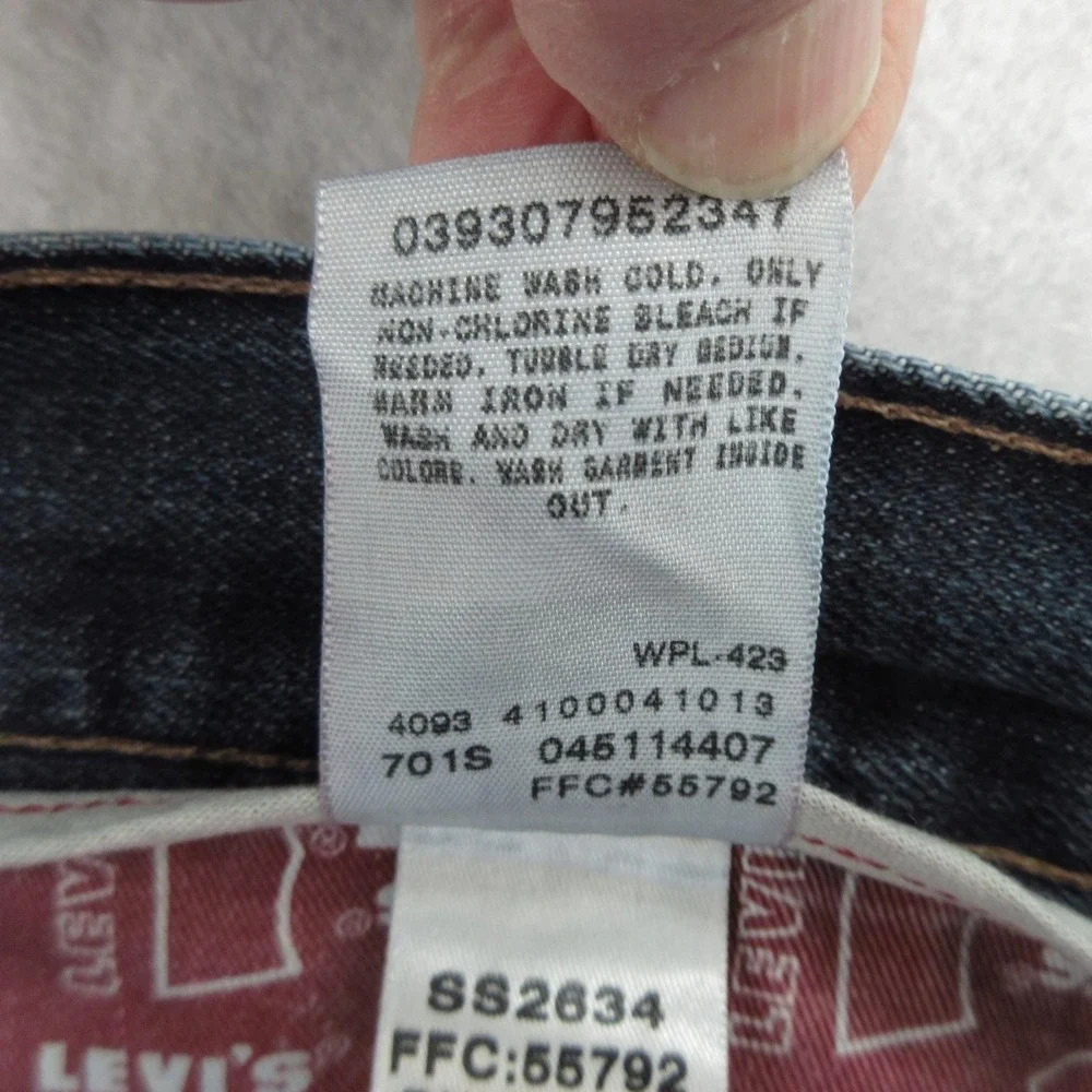 Levis 511 Jeans Mens 36x30 Blue Medium Wash Skinny Fit Denim Cotton Casual Pants